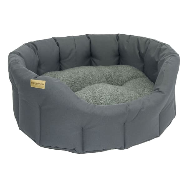 Image of Earthbound Classic Waterproof Grey Dog Bed, Medium - 61cm x 60cm x 24cm