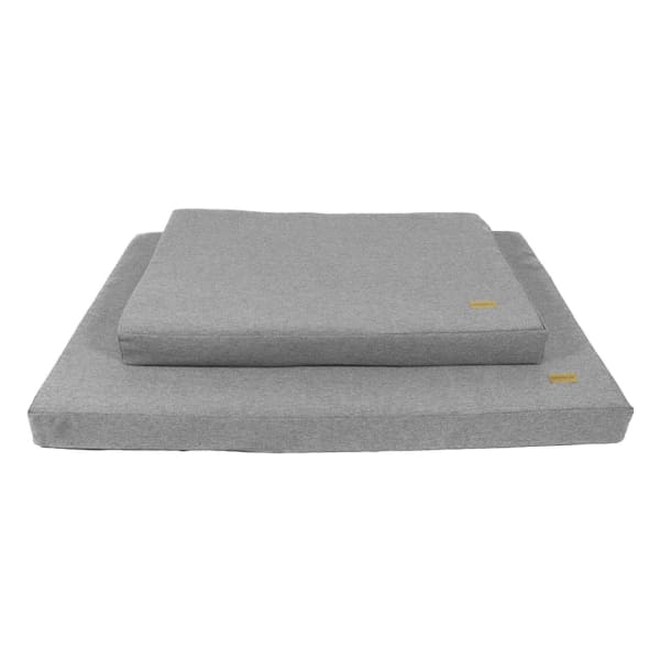 Image of Earthbound Memory Foam Cushion Camden Grey Dog Bed, Medium - 75cm x 50cm