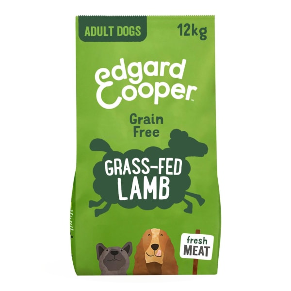 Image of Edgard & Cooper Adult Grain-free Dry Dog Food with Fresh Grass-Fed Lamb, 12kg - Lamb