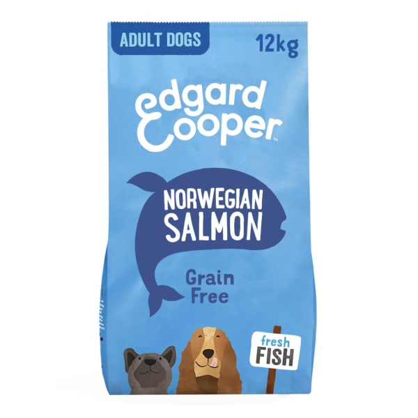 Image of Edgard & Cooper Adult Grain-free Dry Dog Food with Fresh Norwegian Salmon, 12kg - Salmon