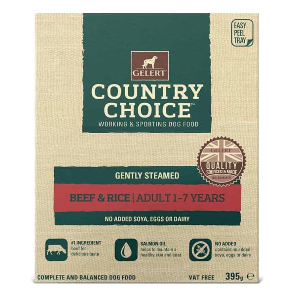 Image of Gelert Country Choice Tray Beef Wet Dog Food, 10 x 395g - Beef