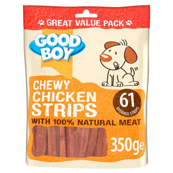 Image of Good Boy Chewy Chicken Strips Dog Treat, 100g - Chicken