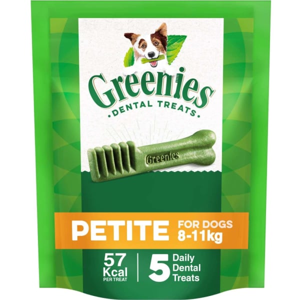 Image of Greenies Original Adult Petite Dog Treat 5 Dental Chews, 85g - Petite