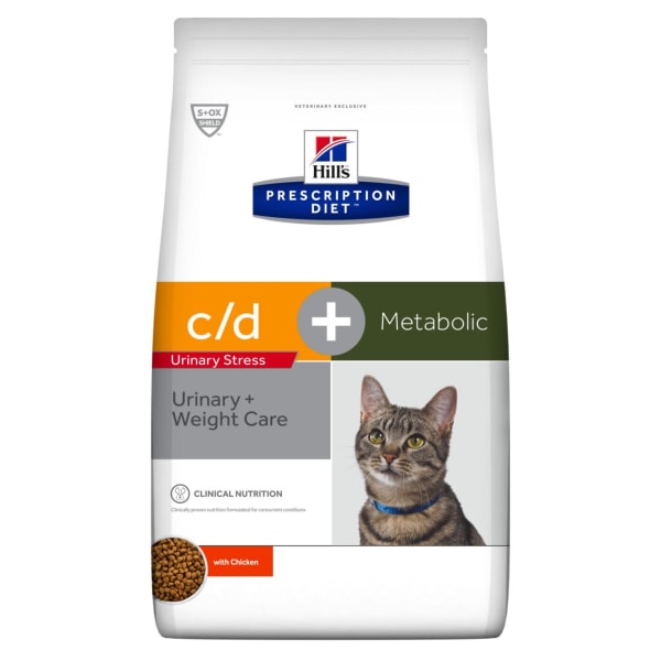 Image of Hill's Prescription Diet c/d Multicare Stress + Metabolic Adult/Senior Dry Cat Food with Chicken, 1.5kg - Chicken