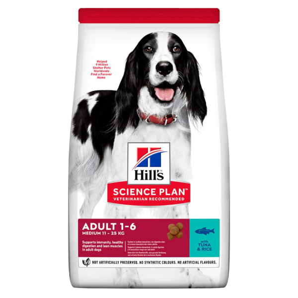 Image of Hill's Science Plan Adult Medium Tuna & Rice Dry Dog Food, 2.5kg - Tuna & Rice