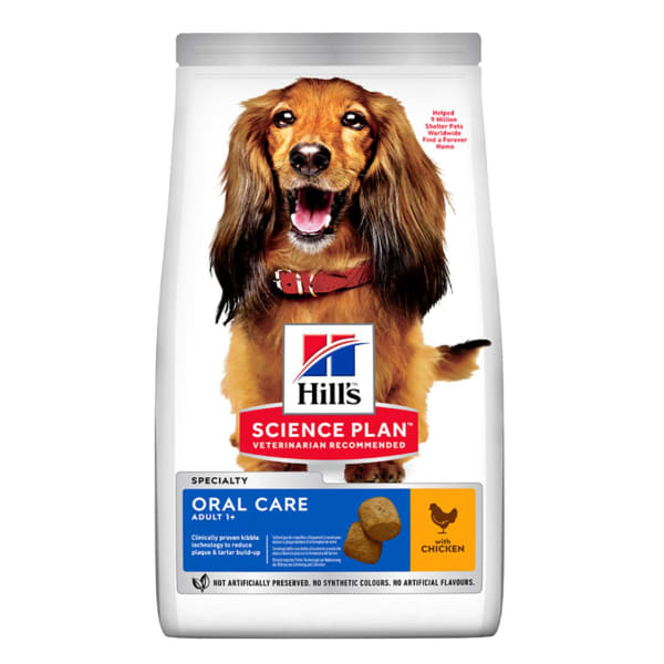 Image of Hill's Science Plan Adult Oral Care Chicken Dry Dog Food, 12kg - Chicken