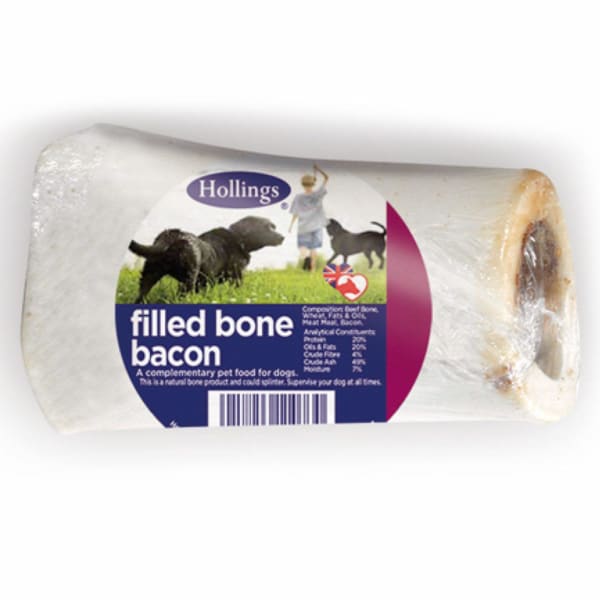 Image of Hollings Filled Dog Bone Bacon Dog Treat, 1 per Pack - Bacon