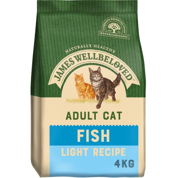 Image of James Wellbeloved Complete Adult Light Fish Dry Cat Food, 4kg - Fish