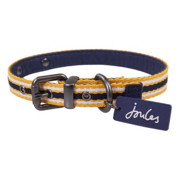 Image of Joules Navy Coastal Dog Collar, Medium