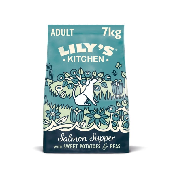 Image of Lily's Kitchen Salmon Supper Grain-free Complete Adult Dry Dog Food, 7kg - Salmon