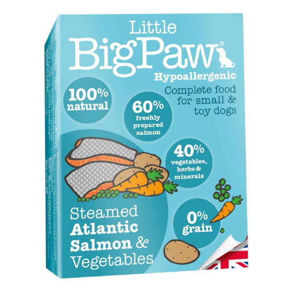 Image of Little Big Paw Steamed Salmon & Veg Dinner Wet Dog Food, 8 x 85g - Salmon & Vegetables