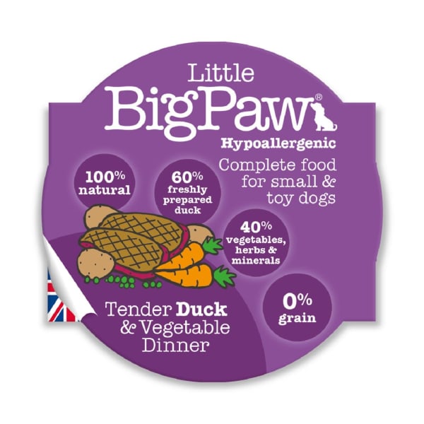 Image of Little Big Paw Tender Duck & Veg Dinner Wet Dog Food, 8 x 85g - Duck & Vegetables