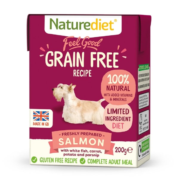Image of Naturediet Feel Good Grain-free Salmon Complete Wet Dog Food, 18 x 390g - Salmon