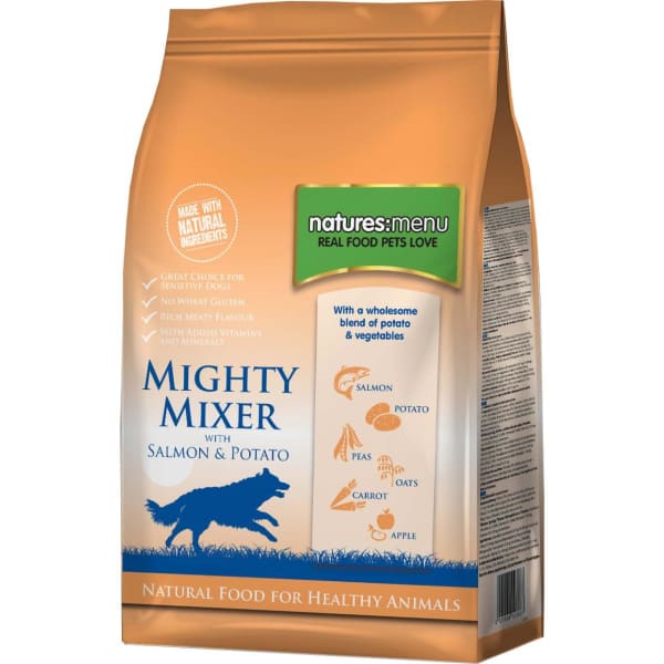 Image of Natures Menu Mighty Mixer Salmon & Potatoes Dry Dog Food, 2kg - Salmon & Potato