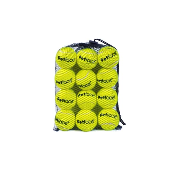 Image of Petface Tennis Balls Dog Toy, 12 Pack