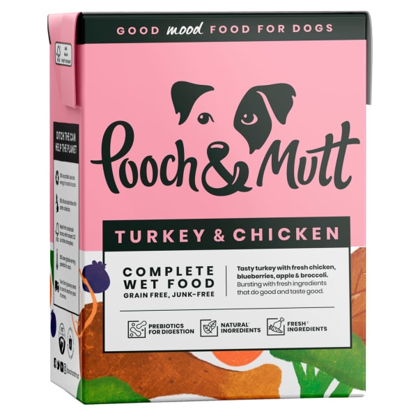 Image of Pooch & Mutt Turkey & Chicken Wet Dog Food, 375g - Turkey & Chicken