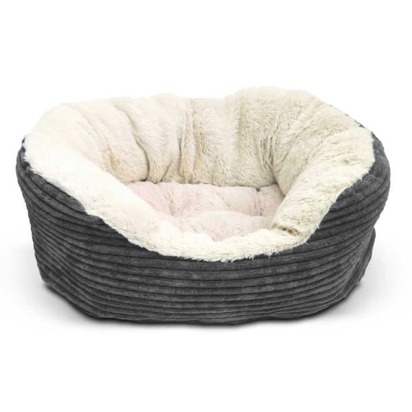 Image of Rosewood 40 Winks Grey Jumbo Cord Dog Bed, 63.5cm