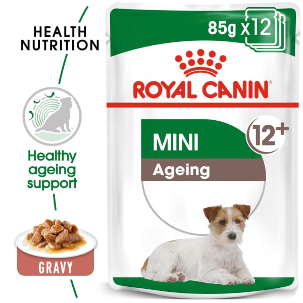 Image of Royal Canin Mini Ageing 12+ Senior In Gravy Wet Dog Food, 12 x 85g (Wet)