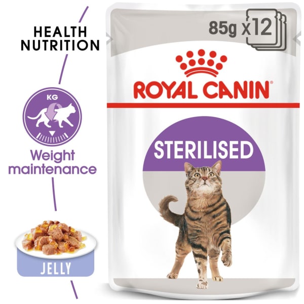 Image of Royal Canin Sterilised Adult in Jelly Wet Cat Food, 12 x 85g Chicken & Beef