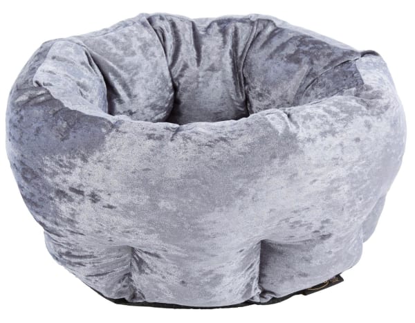 Image of Scruffs Velvet Pet Bed Grey, 45cm x 45cm x 25cm