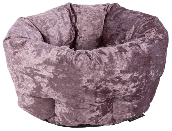 Image of Scruffs Velvet Pet Bed Purple, 45cm x 45cm x 25cm