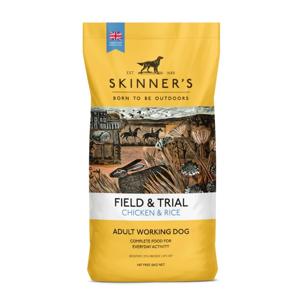 Image of Skinner's Field & Trial Chicken & Rice Dry Dog Food, 15kg - Chicken & Rice