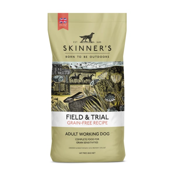 Image of Skinner's Field & Trial Grain-free Chicken & Sweet Potato Dry Dog Food, 15kg - Chicken & Sweet Potato