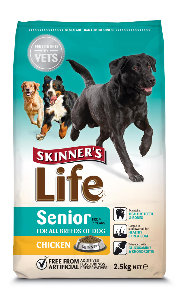 Image of Skinner's Life Senior Chicken Dry Dog Food, 2.5kg - Chicken
