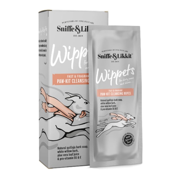 Image of Sniffe & Likkit Wippets Fast & Fragrant Paw-Kit Dog Cleansing Wipes, 10 Pack