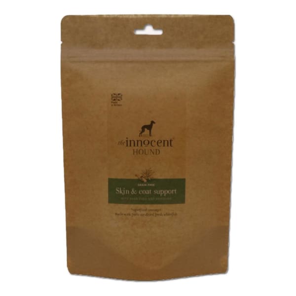 Image of The Innocent Hound Dog Treat Skin & Coat Support Superfood Sausages, 100g