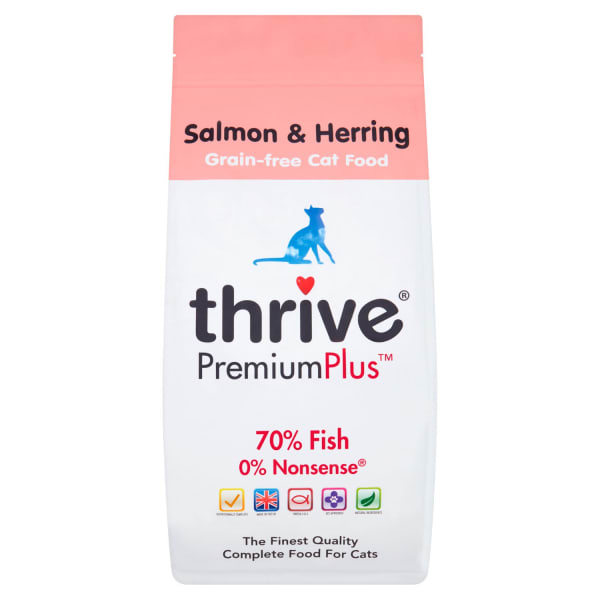 Image of Thrive Premiumplus Salmon & Herring Dry Cat Food, 1.5kg - Salmon & Herring