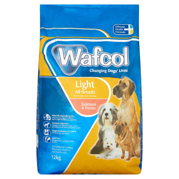 Image of Wafcol Light Salmon & Potato Dry Dog Food, 12kg - Salmon & Potato