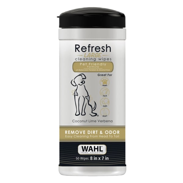Image of Wahl Refresh Cleaning Coconut Pet Dog Wipes, 50 per Pack