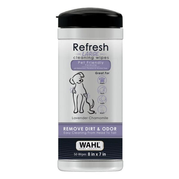 Image of Wahl Refresh Cleaning Lavender Pet Dog Wipes, 50 per Pack