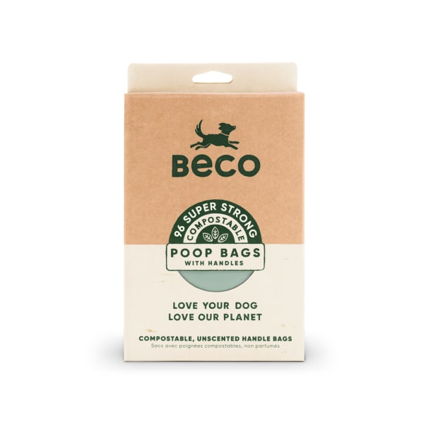 Image of Beco Home Compostable Dog Poop Bag with Handles, 96 per Pack