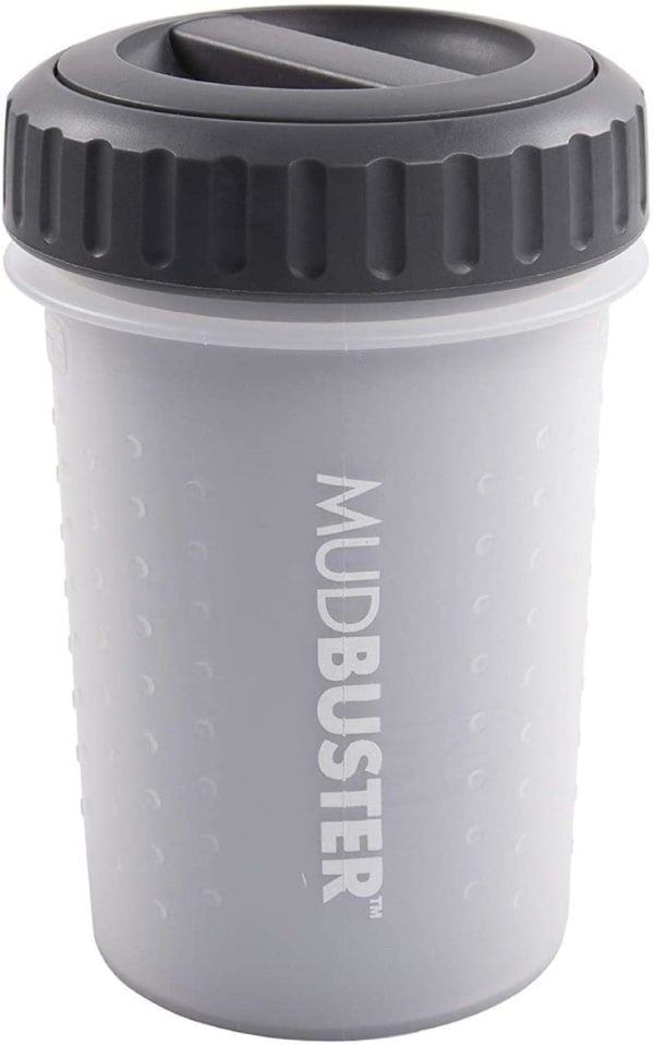 Image of Dexas Lidded MudBuster Dog Paw Cleaner in Light Grey, Large
