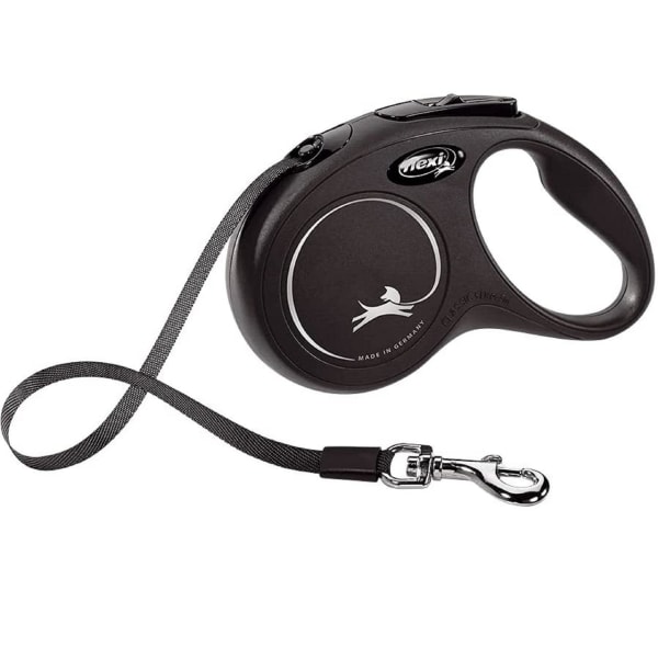 Image of Flexi New Classic Dog Leads Tape in Black, Small