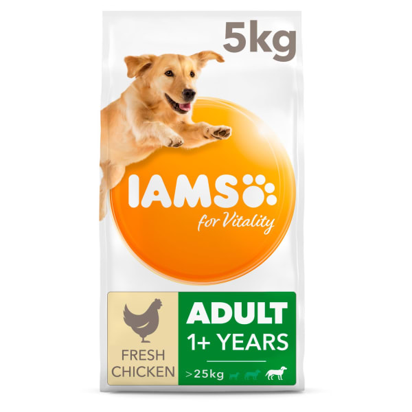 Image of IAMS for Vitality Large Adult Dry Dog Food - Chicken, 5kg - Chicken