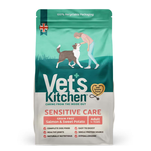 Image of Vet's Kitchen Sensitive Care Grain-free Adult 1+ Dry Dog Food - Salmon & Sweet Potato, 1kg - Salmon & Sweet Potato