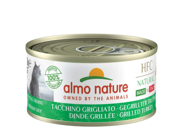 Image of Almo Nature HFC Natural Grain-free Wet Cat Food - Grilled Turkey, 24 x 70g