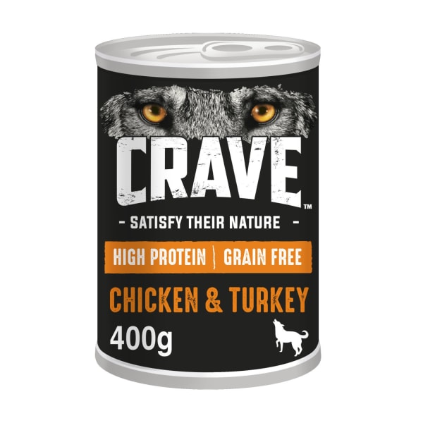 Image of Crave Grain-free Adult Wet Dog Food - Chicken & Turkey in Loaf, 400g