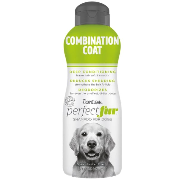 Image of Tropiclean PerfectFur Combination Coat Shampoo for Dogs, 473ml