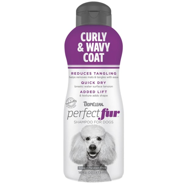 Image of Tropiclean PerfectFur Curly & Wavy Coat Shampoo for Dogs, 473ml