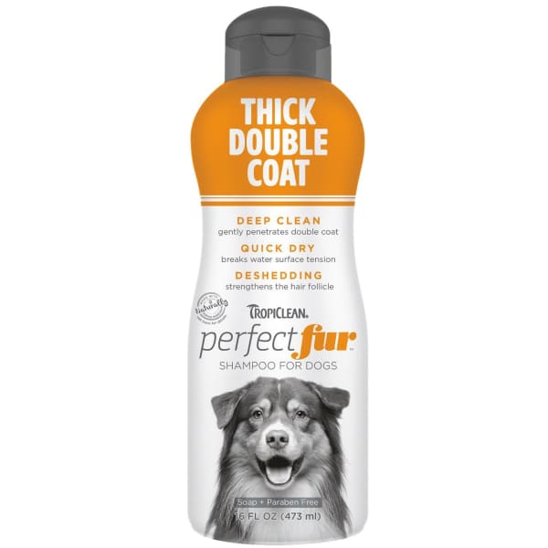 Image of Tropiclean PerfectFur Thick Double Coat Shampoo for Dogs, 473ml