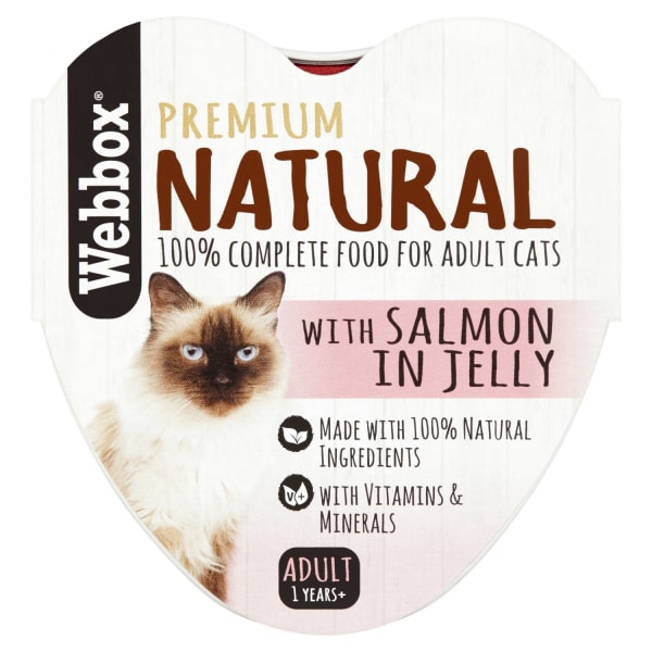 Image of Webbox Natural Adult Wet Cat Food - Salmon in Jelly, 85g