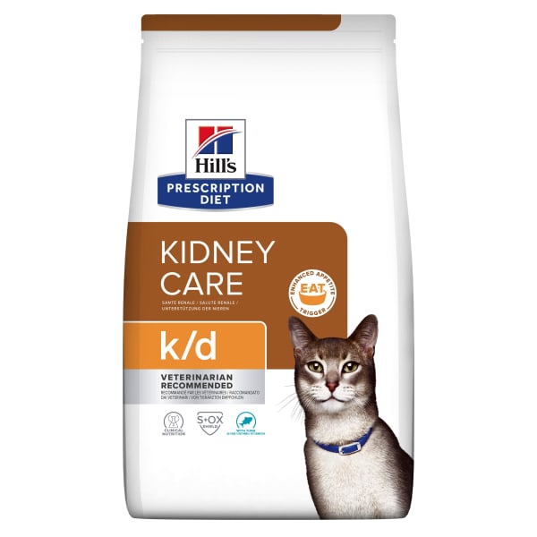 Image of Hill's Prescription Diet k/d Kidney Care Adult and Senior Dry Cat Food - Tuna, 3kg - Tuna