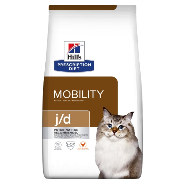 Image of Hill's Prescription Diet j/d Joint Care Adult and Senior Dry Cat Food - Chicken, 3kg - Chicken
