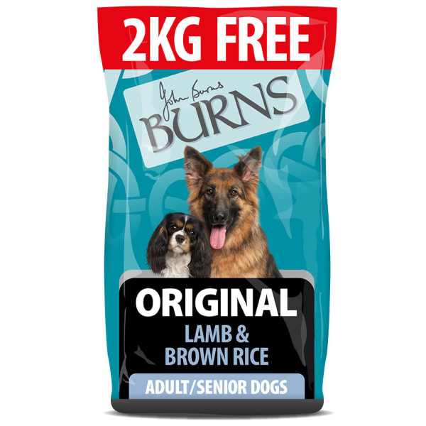 Image of Burns Original Adult and Senior Dry Dog Food - Lamb & Brown Rice 12+2kg Free (14kg), 14kg - Lamb