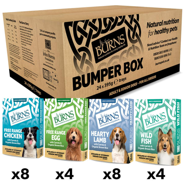 Image of Burns Adult and Senior Dry Dog Food - Mixed Bumper Box, 24 x 395g