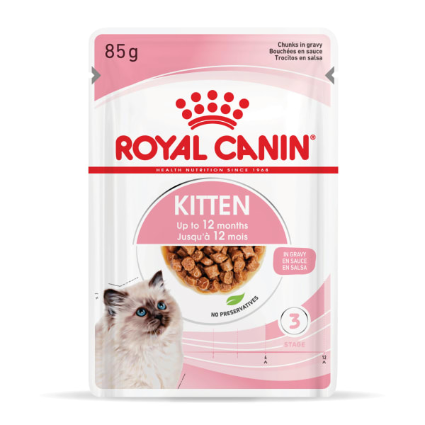 Image of Royal Canin Kitten Wet Cat Food - Chunks in Gravy, 12 x 85g - Chunks in Gravy
